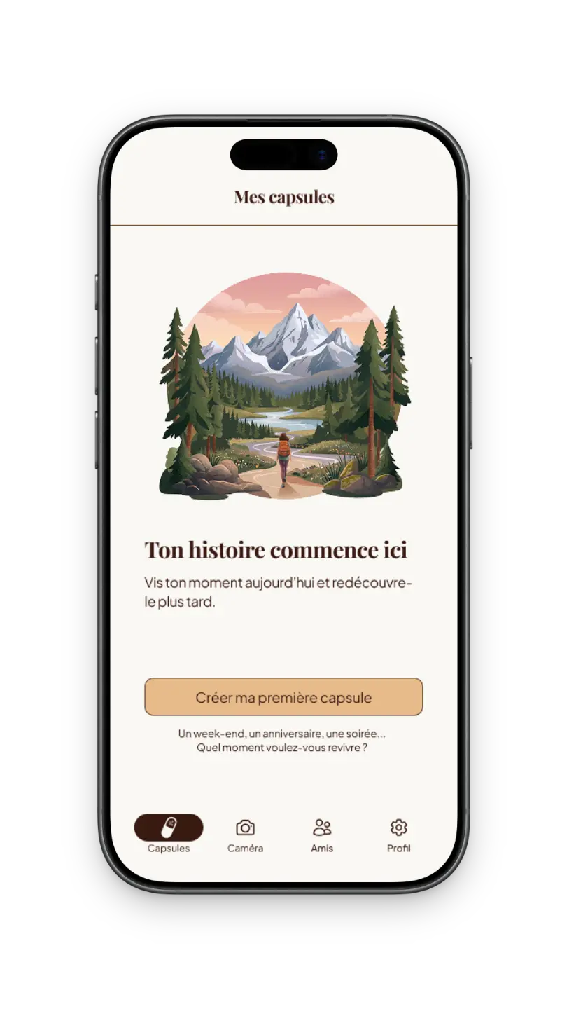 Aperçu de l'app - écran principal